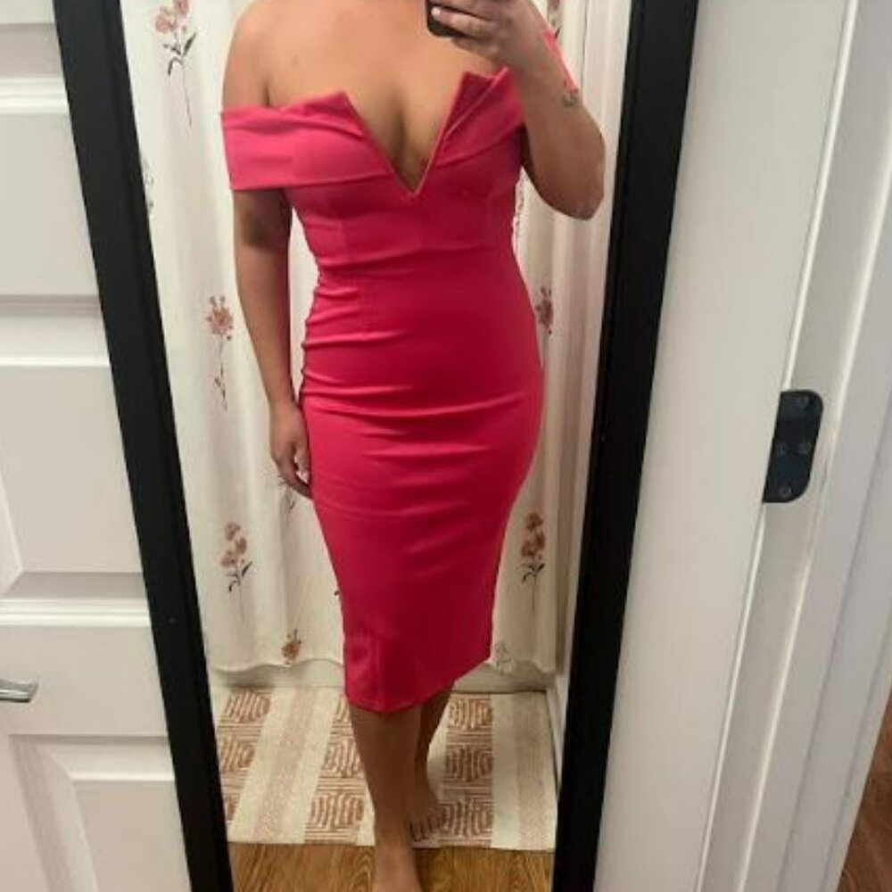 Amazon- AlvaQ- Off The Shoulder Midi Dress